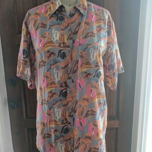 Vintage Oleg Cassini (unisex) Silk Top